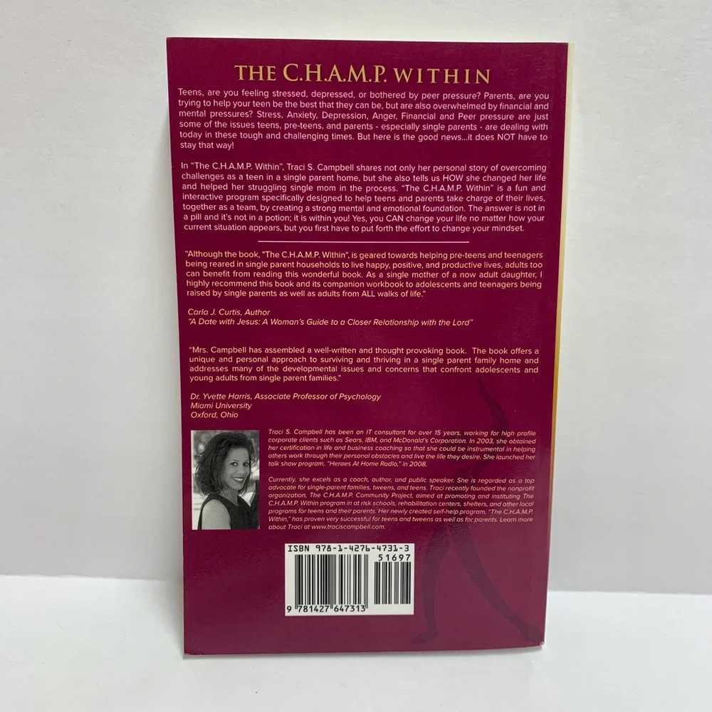 The C.H.A.M.P. Within by Traci S. Campbell Softcover Parenting Teen Guide